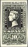 Spain 1950 Spanish Stamp Centenary 10 PTA Dark Green Edifil 1077. Spain 1950 1077 Queen Isabel II. Uploaded by susofe